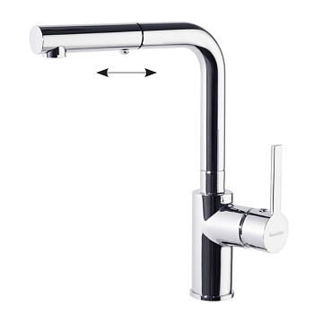 Смеситель высокий для кухни однорычажный с выдвижной лейкой DRAKO 331902H1