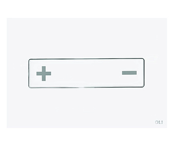 054554 Панель механ. двойная OCEANIA, стекло, белый, OLI