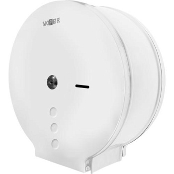 Диспенсер для туалетной бумаги Nofer круглый из нержавеющей стали белый 280*272*115  Диспенсер для туалетной бумаги Nofer круглый из нержавеющей стали белый 280*272*115