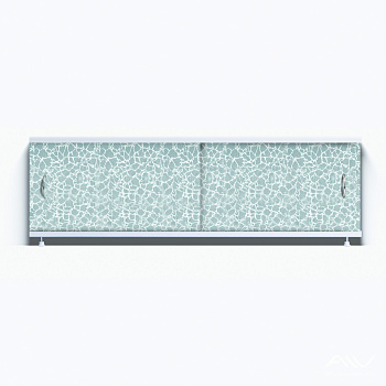 КЛАССИК Экран для ванны 170 см, полистирол,(серый камень-046), ALAVANN