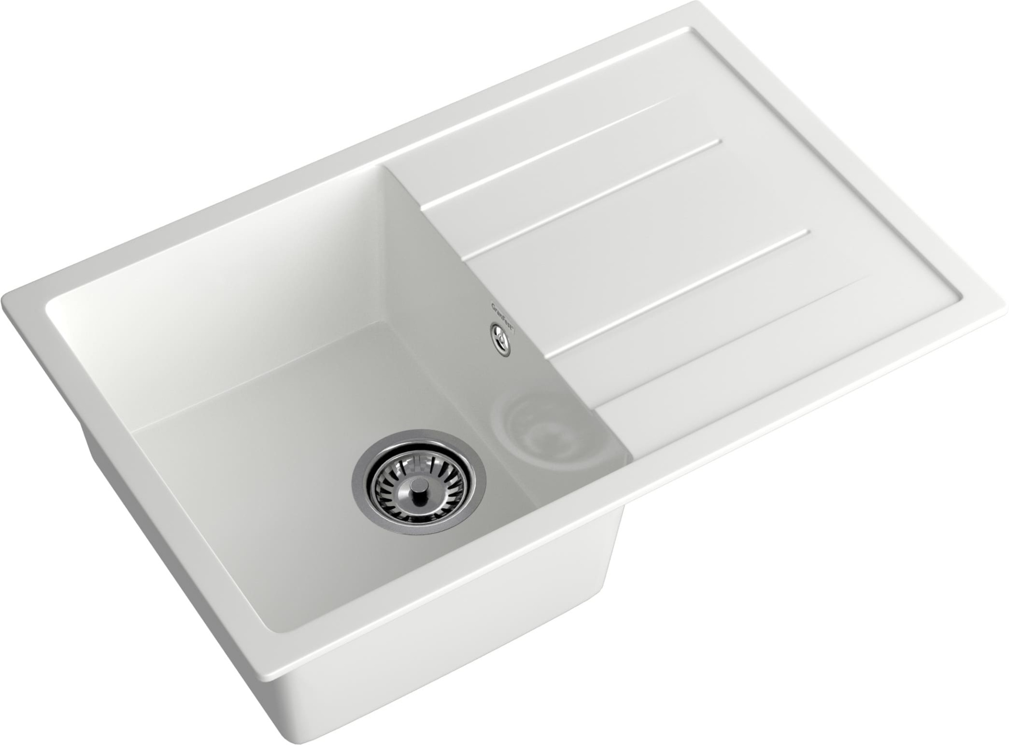 GRANFEST Мойка композит QUADRO GF-Q--780L  чаша с крылом 780*500 мм  иней арт.GF- GRANFEST Мойка композит QUADRO GF-Q--780L  чаша с крылом 780*500 мм  иней арт.GF-