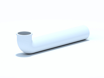 Уголок двойного сифона АНИ Пласт M700 с фланцем