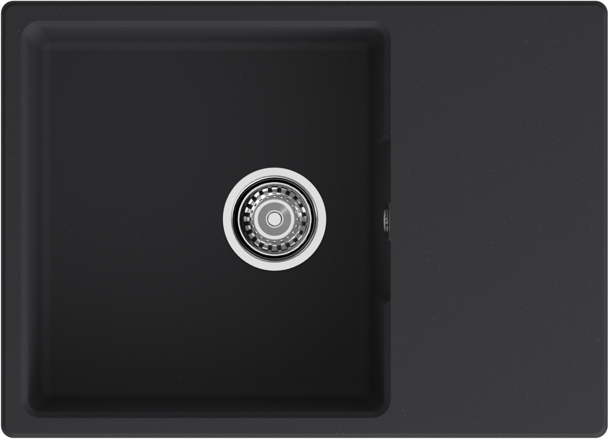 GRANFEST Мойка URBAN 668L  1-чаша+крыло 680*490мм черный арт.GF-UR- GRANFEST Мойка URBAN 668L  1-чаша+крыло 680*490мм черный арт.GF-UR-