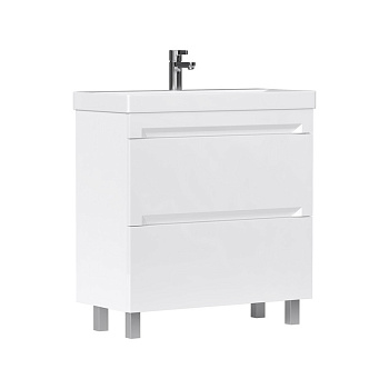 Тумба EQUIL Corner 80 напольная 2 ящ. белая (под раковину 9696-80)