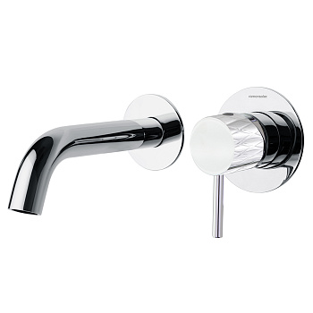 Встраиваемый однорычажный смеситель для раковины на раздельных пластинах 190 мм ODISEA JOYA 592101