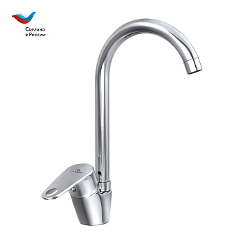 КОТТЕДЖ Смеситель для мойки с высоким изливом, одноручный, СЛАВЕН, Л22