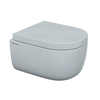 Унитаз подвесной EGO Rimless, сиденье дюропласт Toma SO, микролифт, быстросъем, белый, BERGES