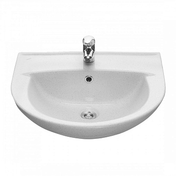 Умывальник "Воротынский" 56 см. с отв., переливом, крап на белом SANTERI